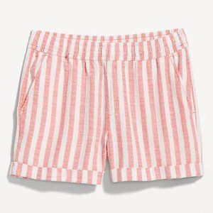 Old Navy | High-Waisted Striped Linen-Blend Shorts Sz XL NWT